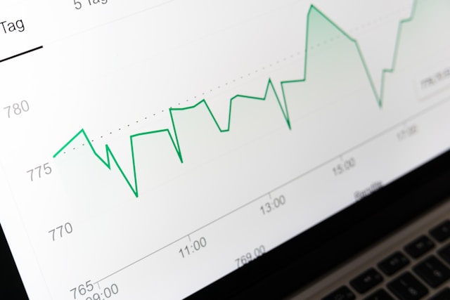 financial goal tracking on a chart
